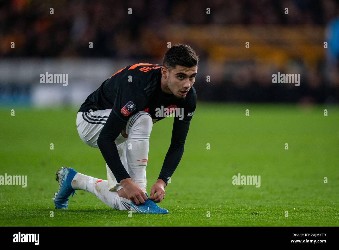 Wolverhampton, Royaume-Uni. 08Th Jan, 2020. Andreas Pereira de Man Utd au cours de la FA Cup 3e match entre Wolverhampton Wanderers et Manchester United à Molineux, Wolverhampton, Angleterre le 4 janvier 2020. Photo par Andy Rowland/Premier Images des médias. Credit : premier Media Images/Alamy Live News Banque D'Images