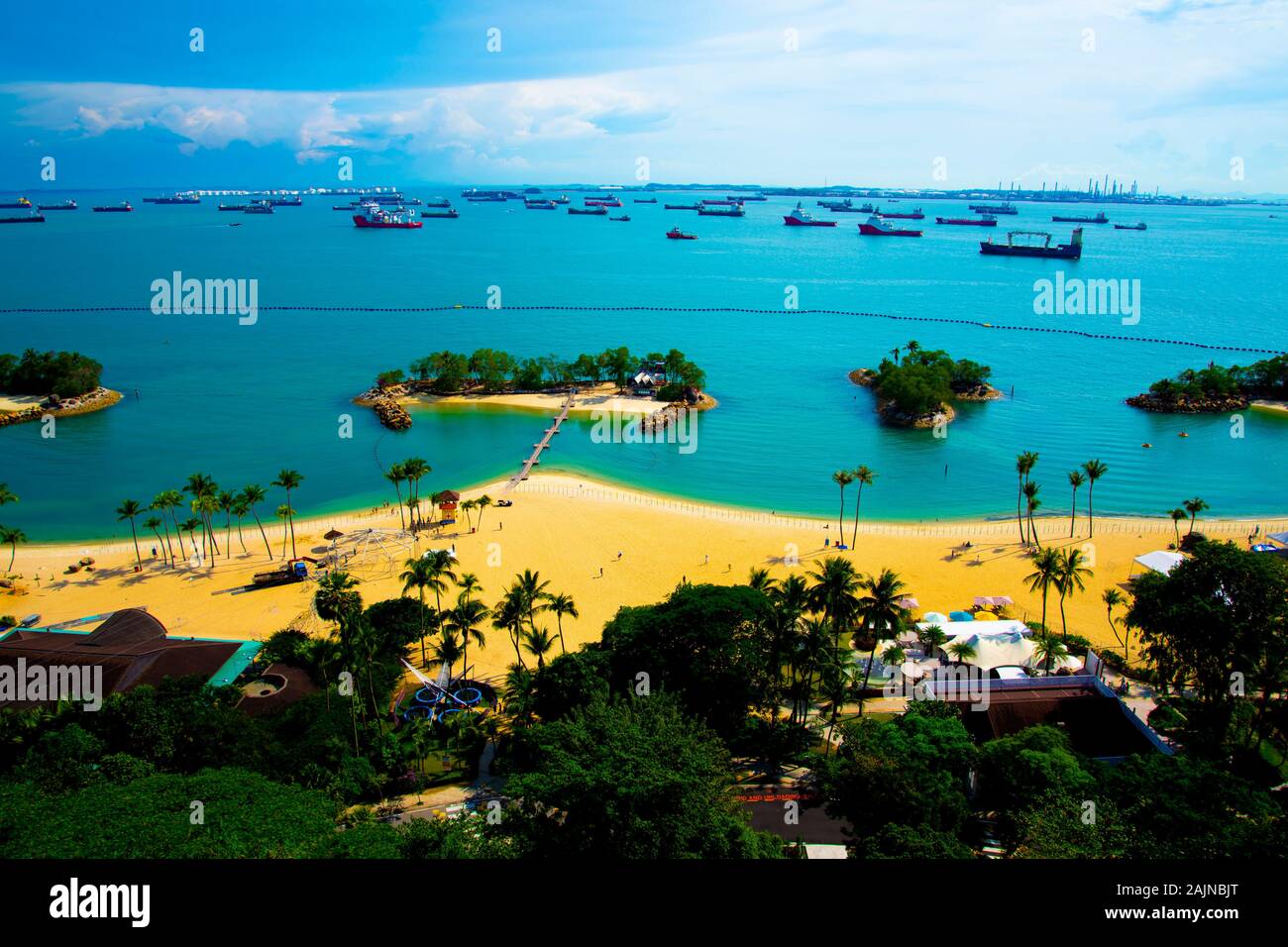 - La plage de Siloso Singapour Ville Banque D'Images