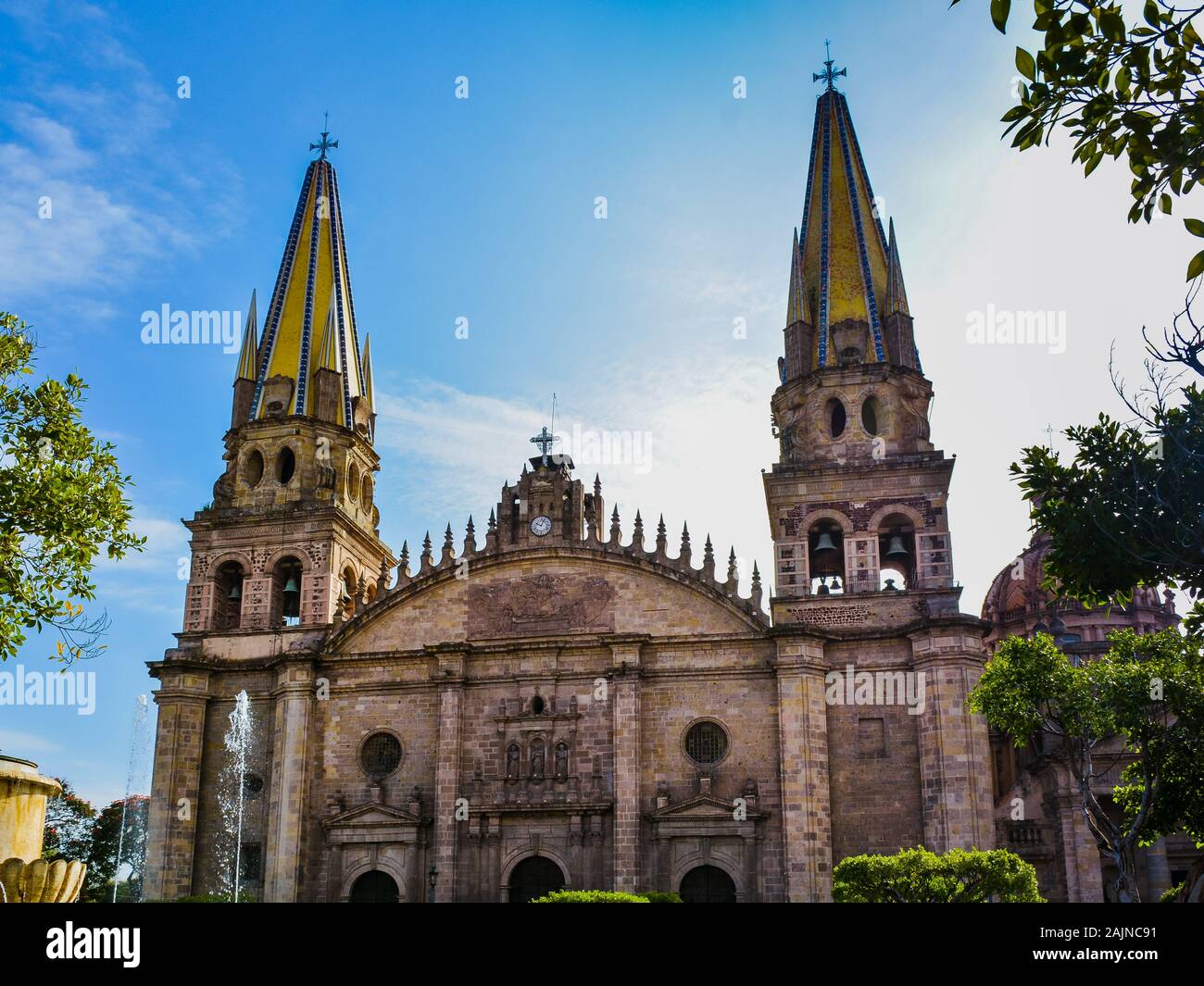 La Cathédrale de Guadalajara - Guadalajara, Jalisco, Mexique Banque D'Images
