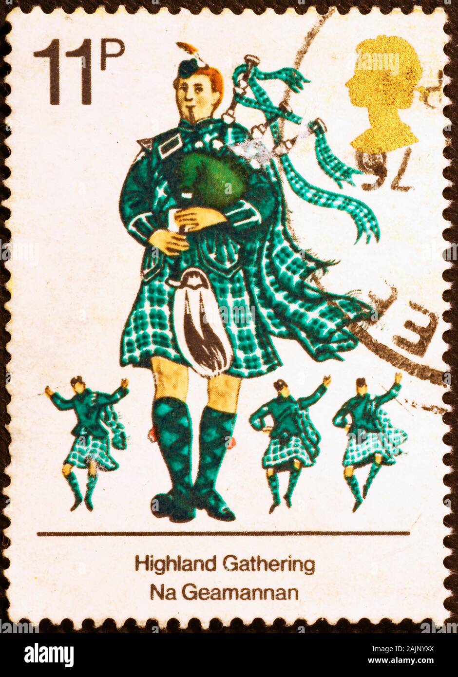 Rassemblement des hauts-fonds écossais sur le timbre-poste Banque D'Images