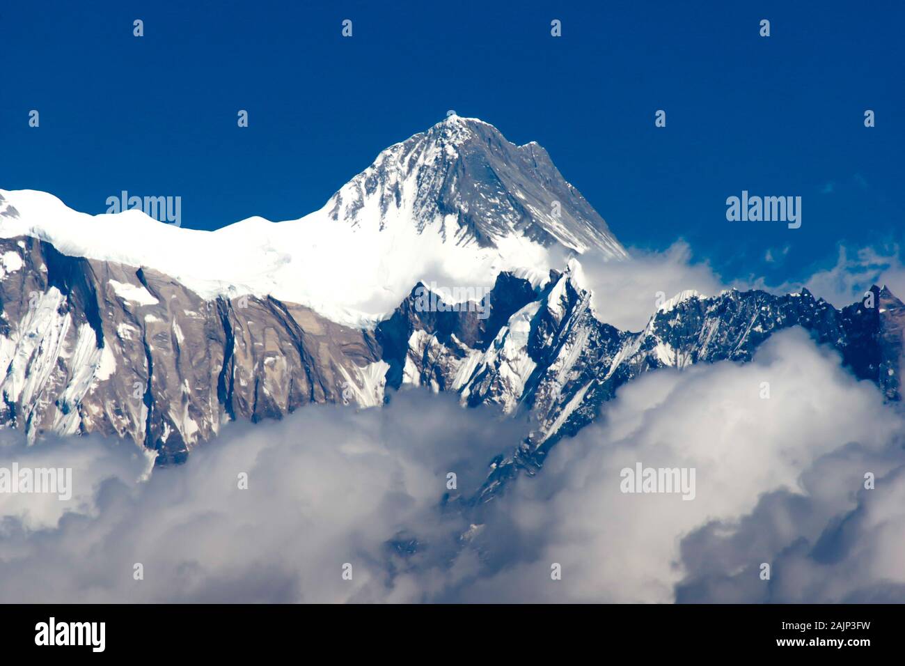 Sur la montagne de l'Himalaya au Népal Banque D'Images