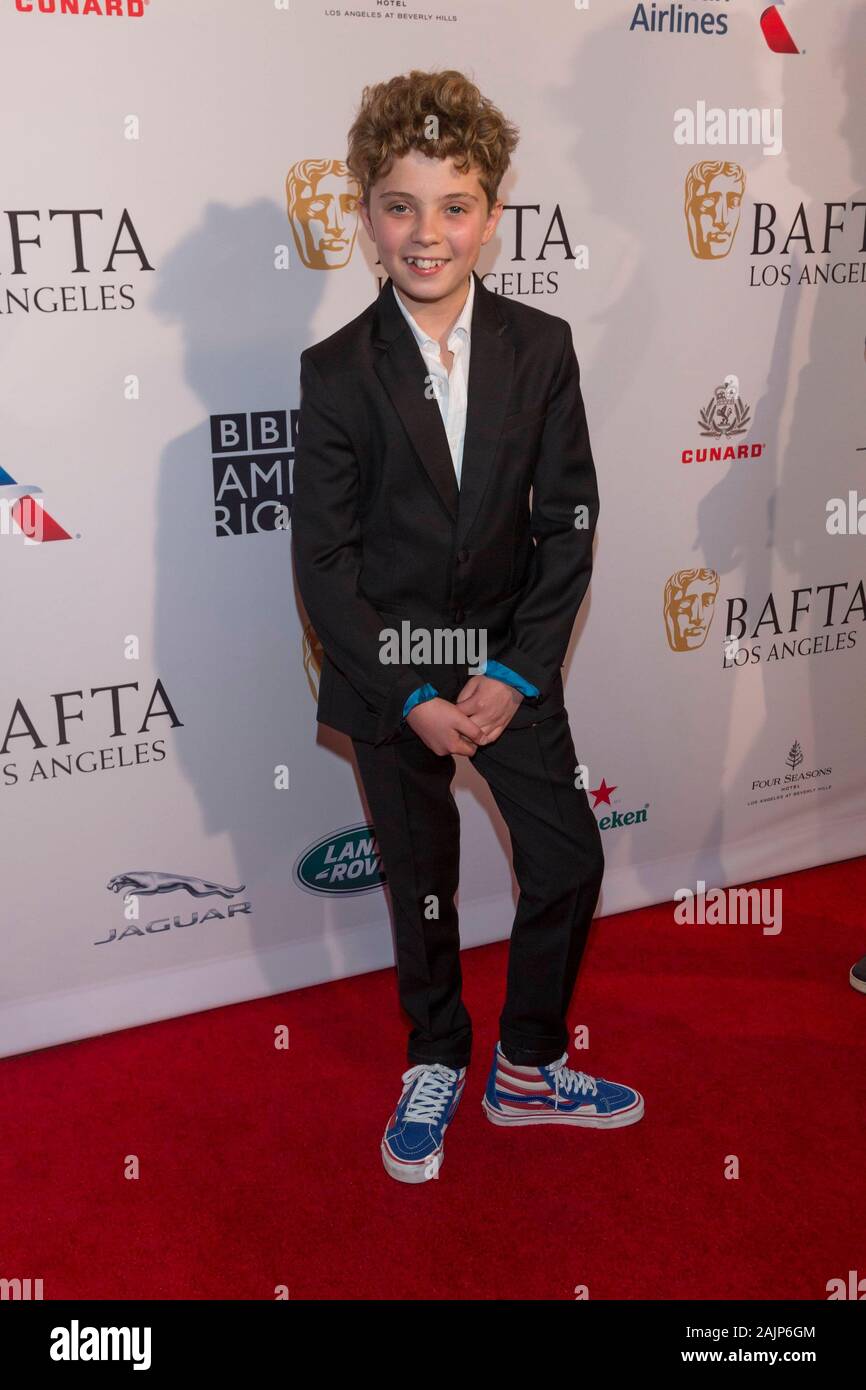 Los Angeles, USA. 05Th Jan, 2020. Davis Griffin romain assiste à la BAFTA Los Angeles Saison des prix Tea Party à l'hôtel Four Seasons de Los Angeles, Californie, USA, le 04 janvier 2020. | conditions dans le monde entier : dpa Crédit photo alliance/Alamy Live News Banque D'Images