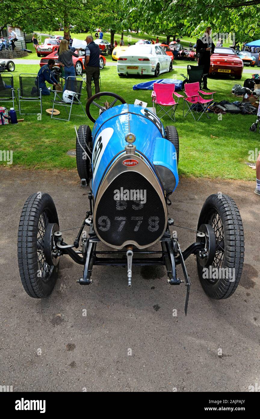 1922 Bugatti Type 13 Affiché À Prescott Hill Climb, Gloucestershire Banque D'Images