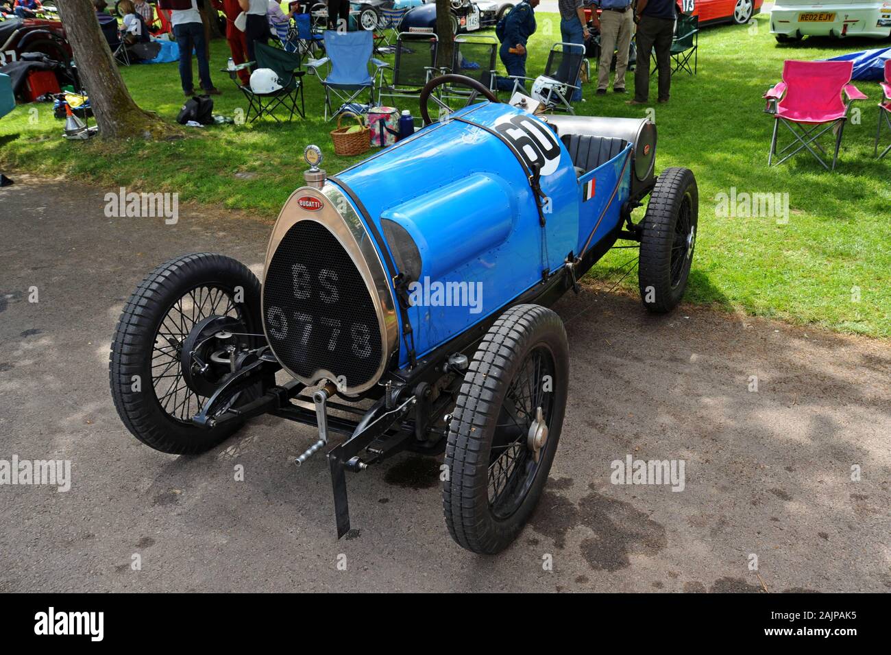 1922 Bugatti Type 13 Affiché À Prescott Hill Climb, Gloucestershire Banque D'Images