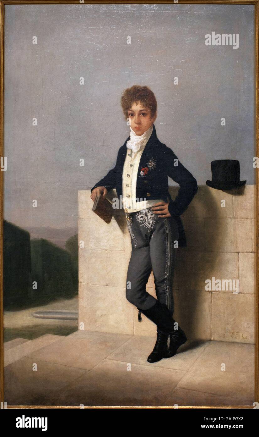 Portrait de Joao Pedro Quintella, comte de Farrobo (1801-1869) - Peinture de Domingos Antonio de Sequeira (1868-1937), huile sur toile, 1813 (Portrait Banque D'Images