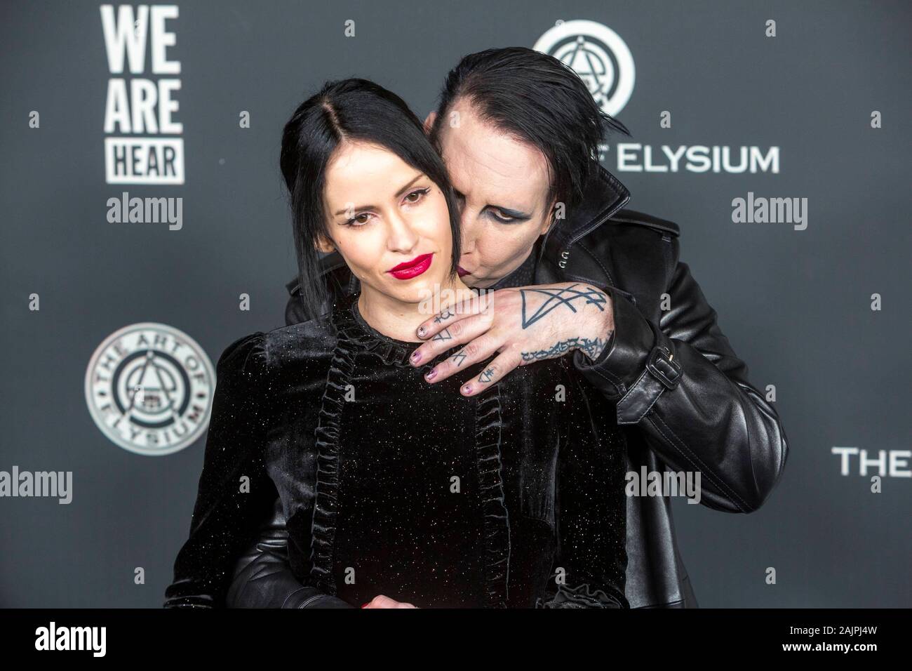 Marilyn manson and lindsay usich Banque de photographies et d’images à