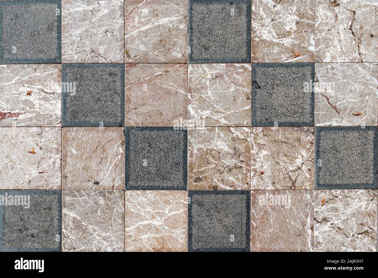 Style marbre à damier géométrique de dalles de marbre Banque D'Images
