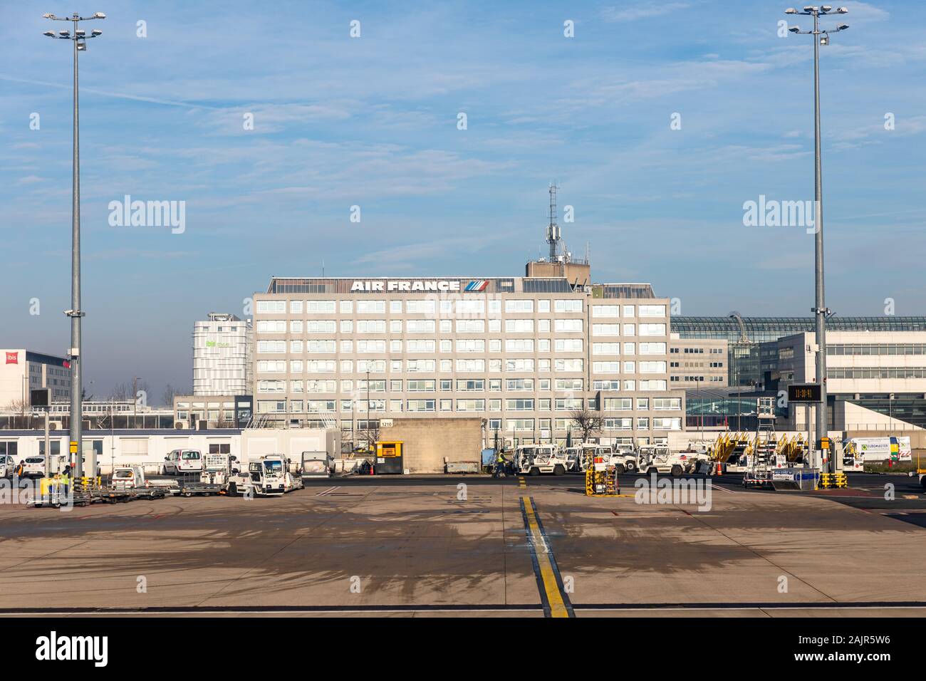 Bâtiment Air France à l'aéroport de Paris Charles de Gaulle Banque D'Images