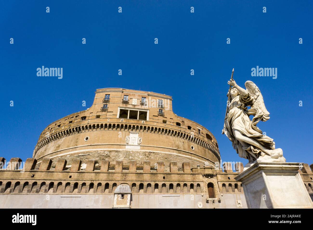 Avis de "Castel Sant'Angelo (Château du Saint Ange) Rome, Italie Banque D'Images
