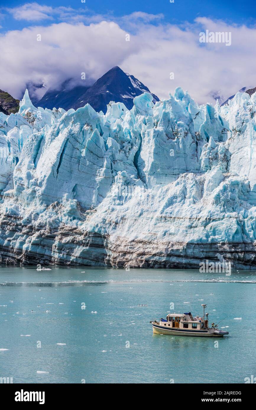 De l'Alaska. Margerie glacier dans le parc national Glacier Bay. Banque D'Images