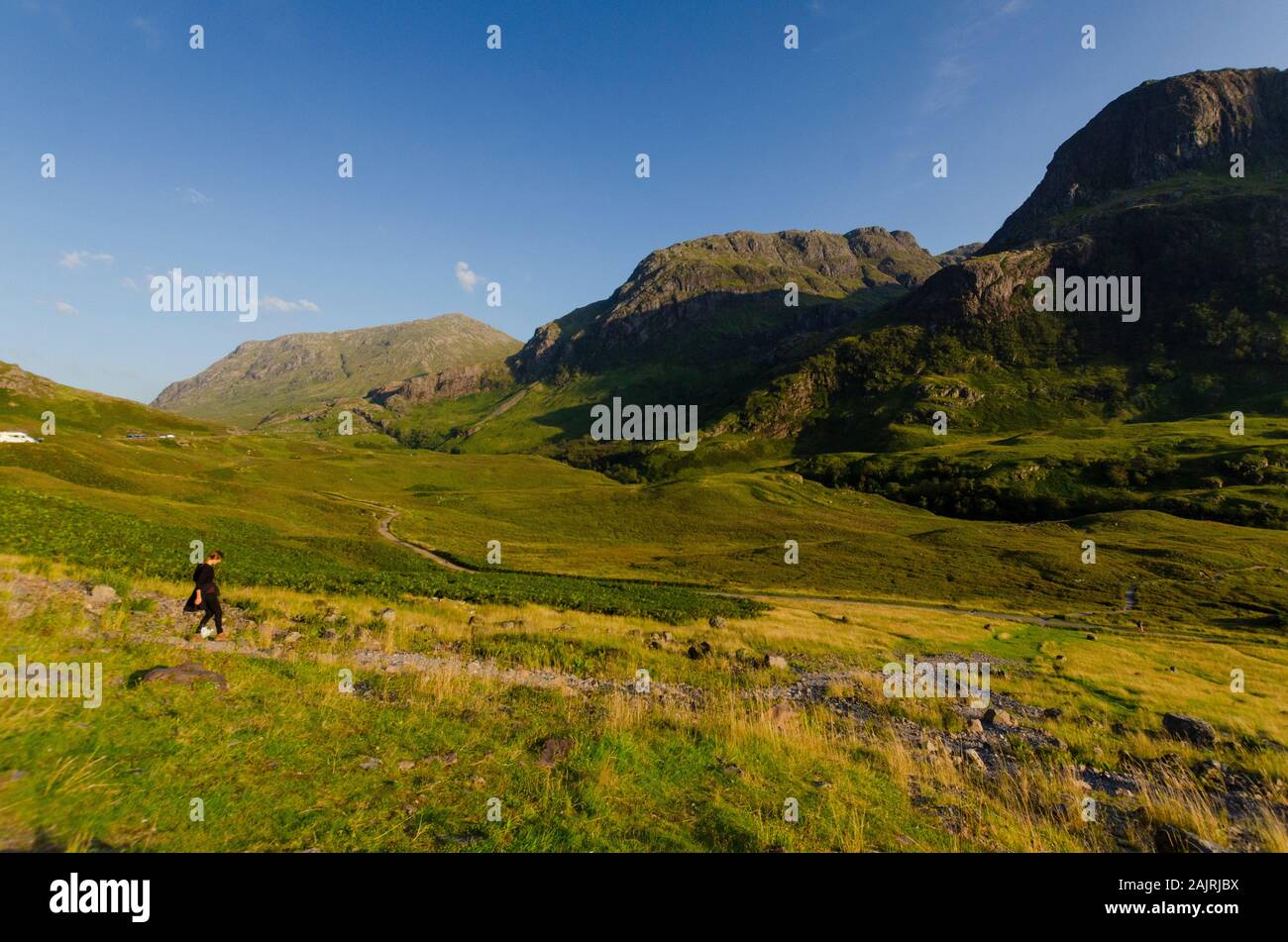 Le West Highland Way, à Glen Coe dans les Scottish Highlands of Scotland UK Banque D'Images