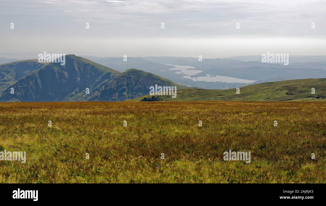 Windermere vu de High Street avec Froswick (720M), de mauvais Bell (757M) et la chape (706M) donnant sur la gauche Banque D'Images