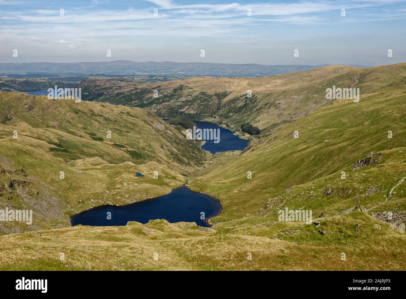Petit & Haweswater avec Swindale et communes au-delà vu de Mardale Mardale près de mauvais Bell, Lake District, Cumbria, Royaume-Uni Banque D'Images