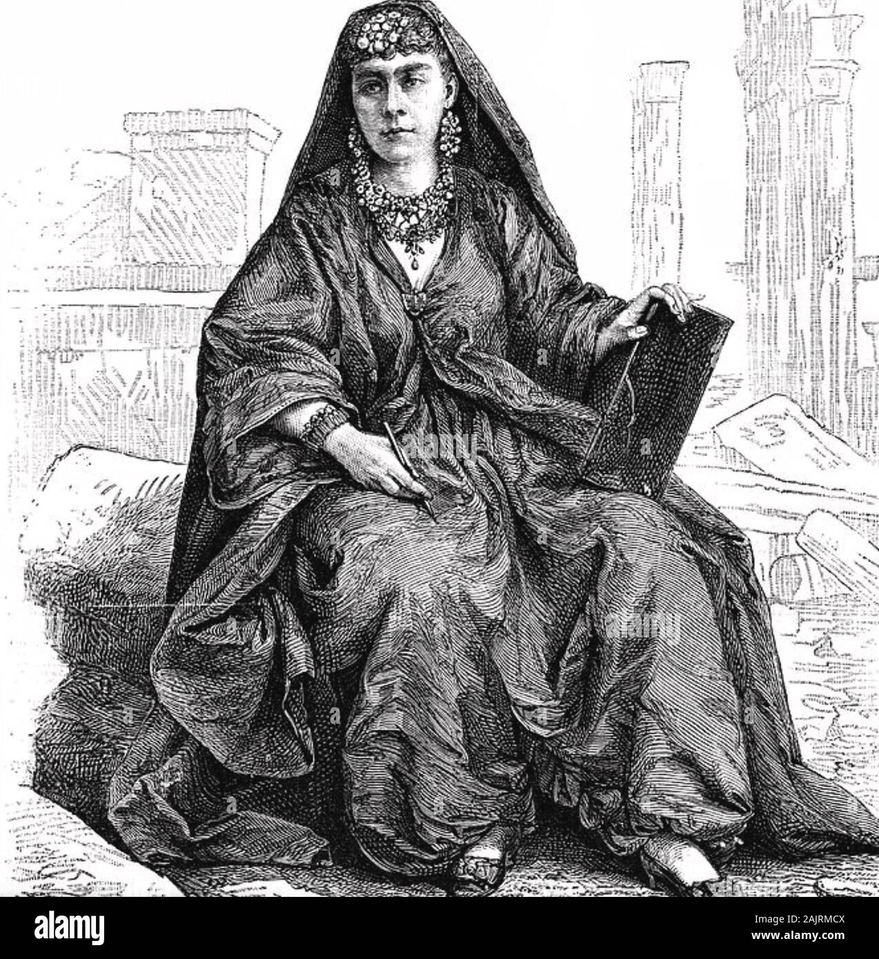 LYDIA PASHKOV (1845-19??) Romancier, voyageur et correspondant de journal russe. Banque D'Images