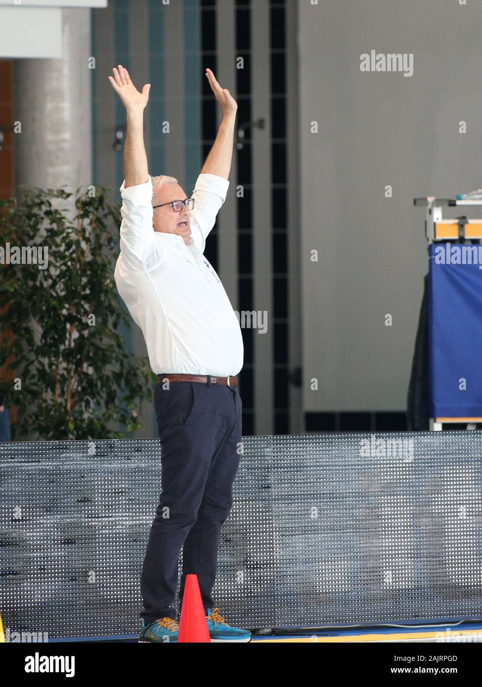 Cuneo, Italie, 05 Jan 2020, Alessandro campagna (entraîneur de l'Italie) au cours de l'Italie contre l'Hungery - quadrangulaire - Water-polo de l'équipe nationale italienne - Crédit : LPS/Claudio Benedetto/Alamy Live News Banque D'Images
