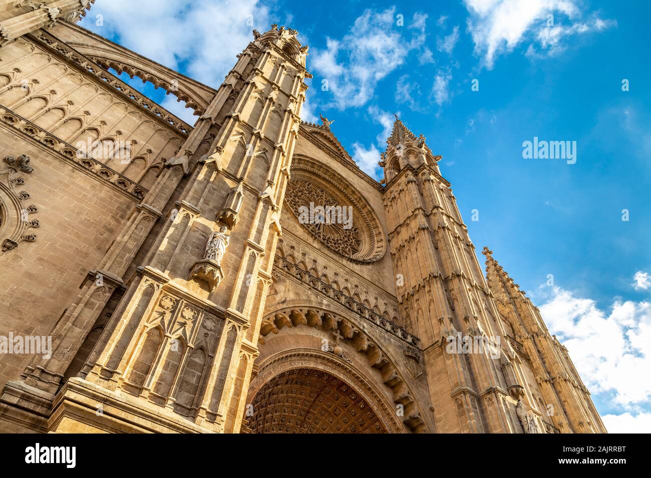 Extérieur de la cathédrale de Palma, Palma, Majorque, Espagne Banque D'Images