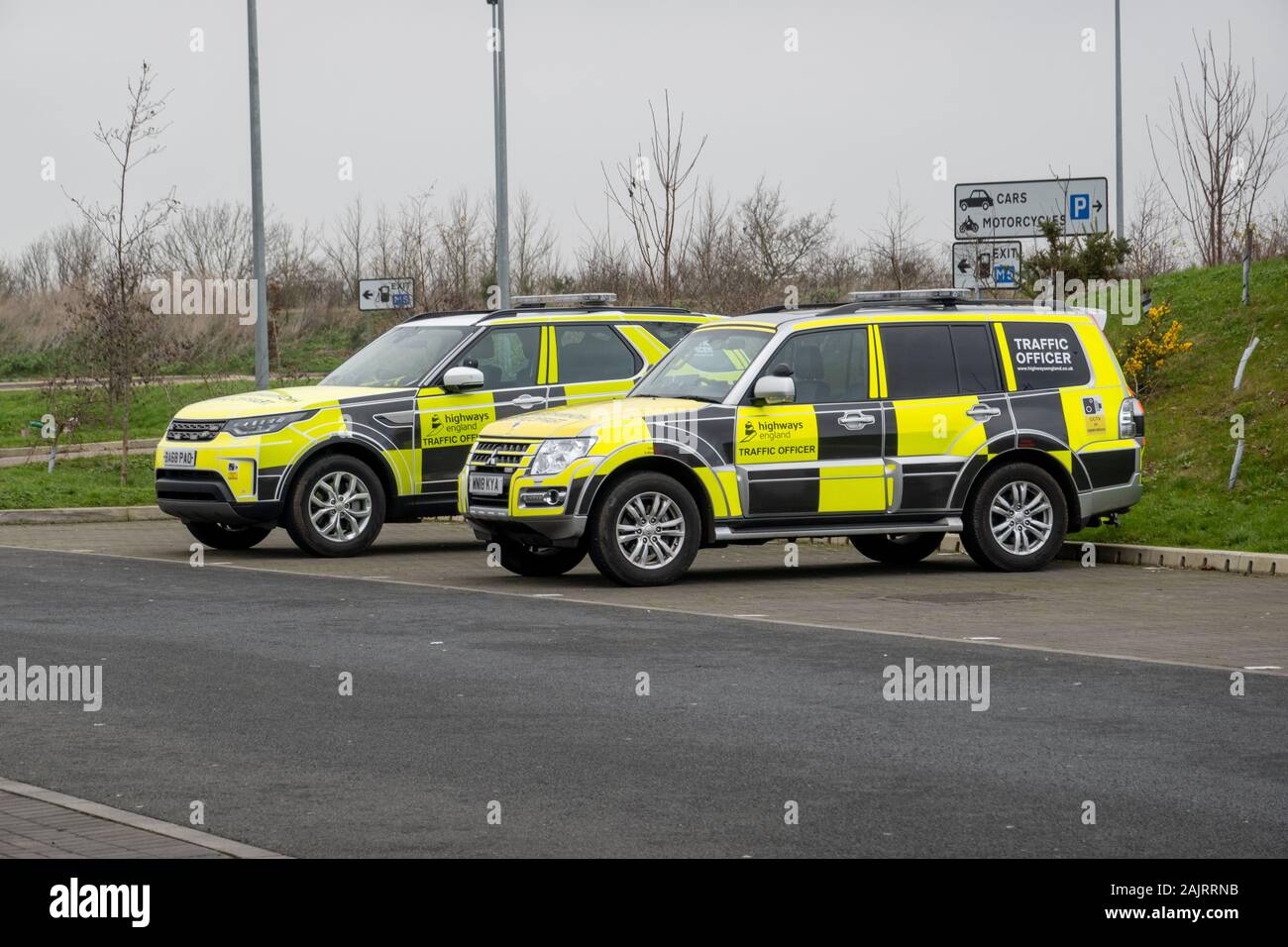 Highways Agency Agent de circulation véhicule à Gloucester, M5 Southbound Banque D'Images