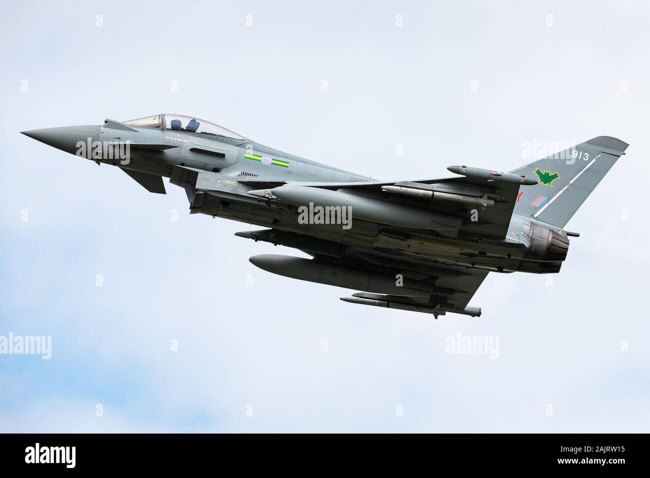 Un Eurofighter Typhoon RGF4 avion de chasse de la Royal Air Force à RIAT 2019. Banque D'Images