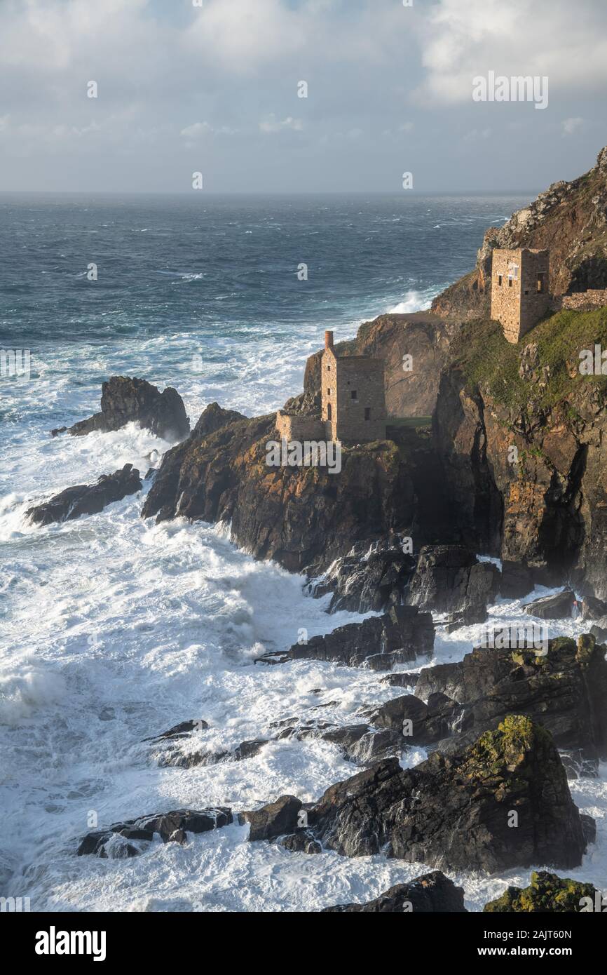 Maisons, Botallack moteur de la couronne Banque D'Images