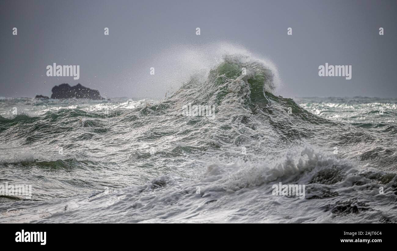 Dramatique Stormy seas à Cornwall # 5 Banque D'Images