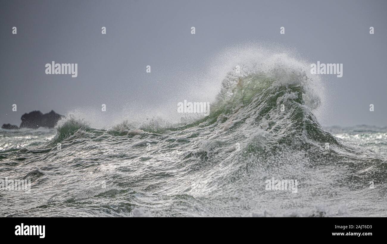 Dramatique Stormy seas à Cornwall # 4 Banque D'Images