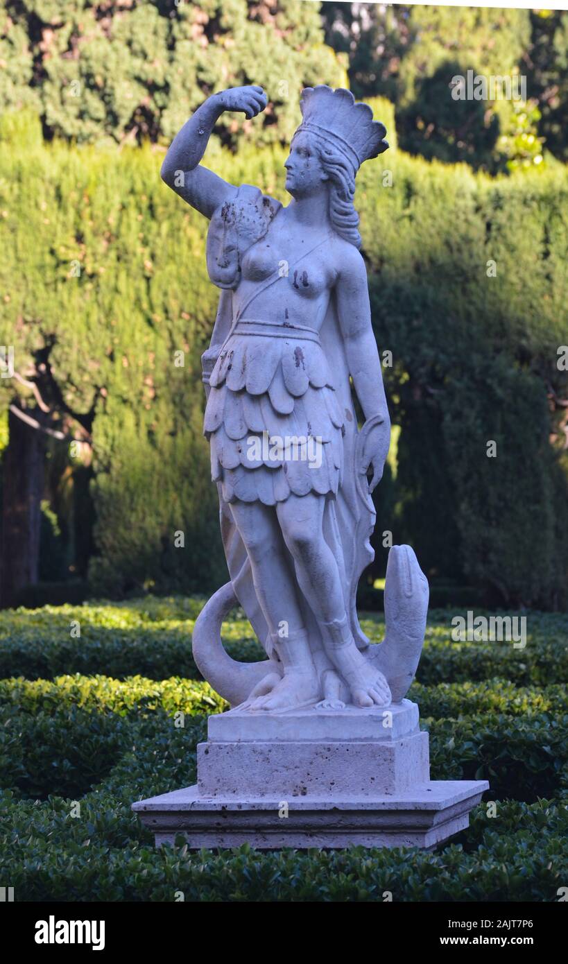 Le 19ème siècle Les Jardins de Montfort néoclassique à Valence, Espagne Banque D'Images