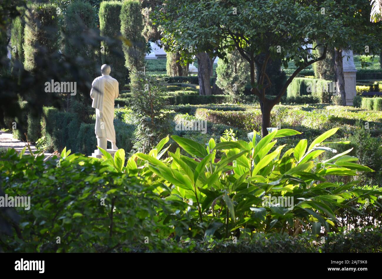 Le 19ème siècle Les Jardins de Montfort néoclassique à Valence, Espagne Banque D'Images
