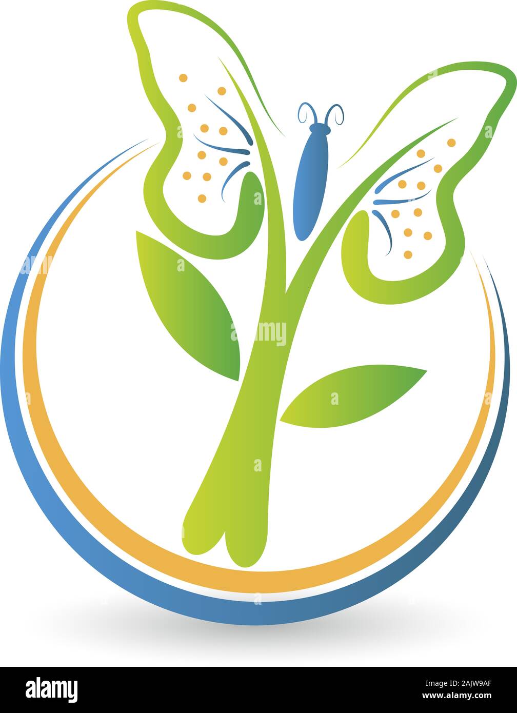 logo papillon Banque D'Images
