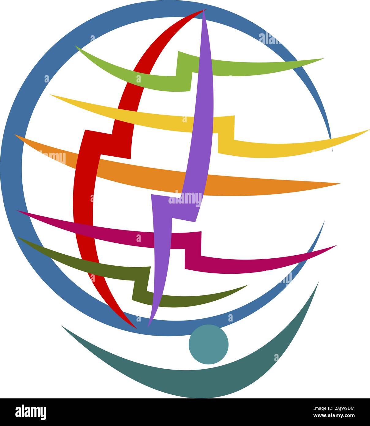 logo globe humain Banque D'Images