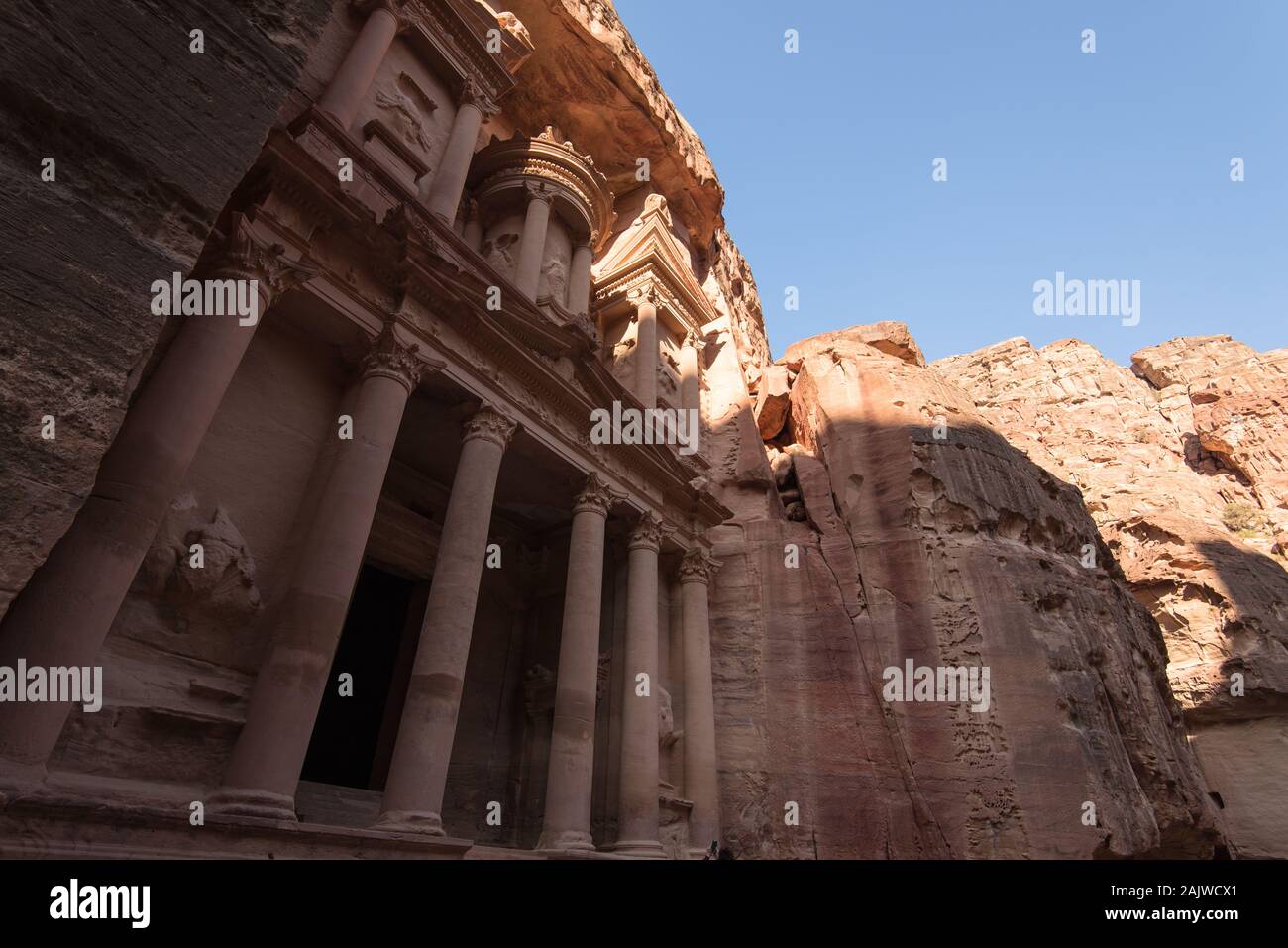Le Conseil du Trésor (Al-Khazneh) à Petra, Jordanie Banque D'Images