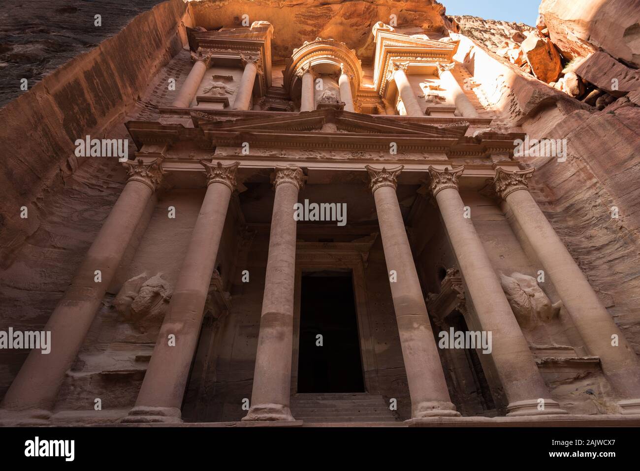 Le Conseil du Trésor (Al-Khazneh) à Petra, Jordanie Banque D'Images