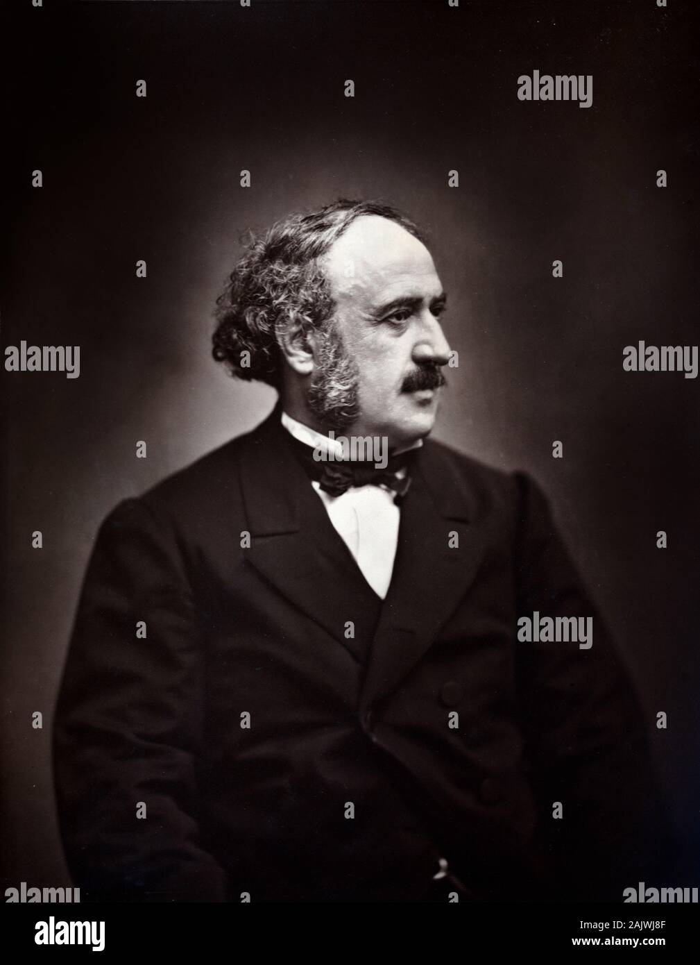 Woodburytype Portrait de Jules Simon ou Jules François Simon (1814-1896), philosophe et homme politique français, premier ministre (1876-1877) Banque D'Images