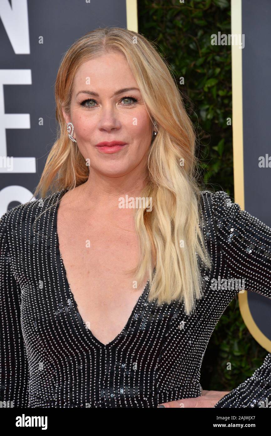 Los Angeles, Californie, USA. 05Th Jan, 2020. Christina Applegate arrivant à la 2020 Golden Globe Awards au Beverly Hilton Hotel. Photo : Paul Smith/Featureflash Crédit : Paul Smith/Alamy Live News Banque D'Images