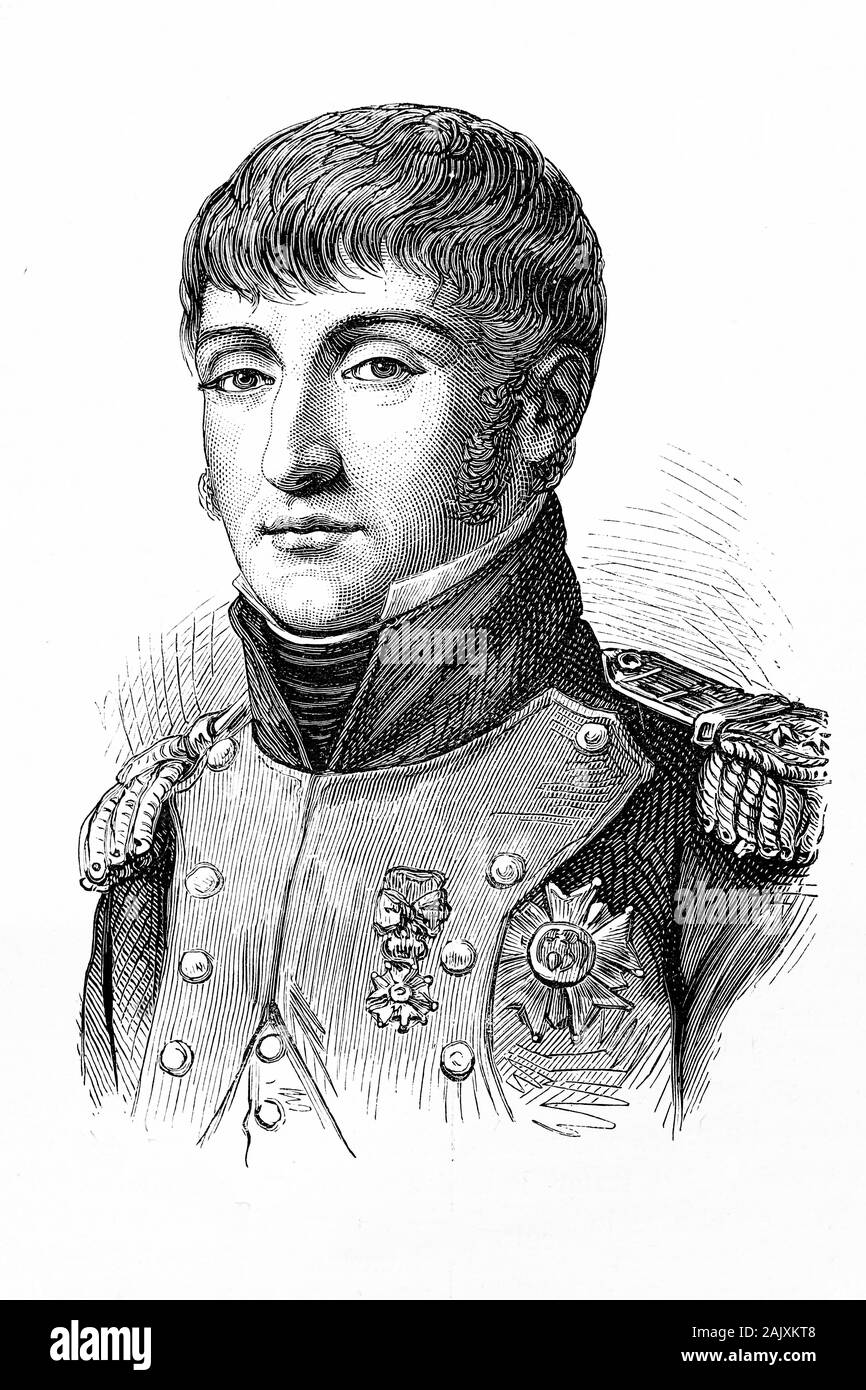 Louis Napoléon Bonaparte, Louis, roi de Hollande. Jeune frère de Napoléon I. né Luigi Buonaparte, 1778-1846. Illustration d'antiquités.1890. Banque D'Images