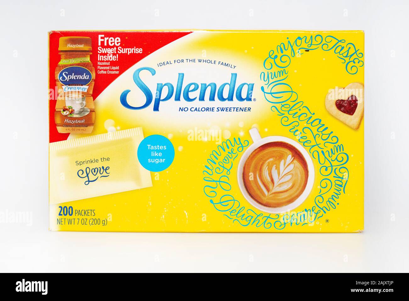 Le sucre des aliments autre édulcorant Splenda fort de paquets Banque D'Images