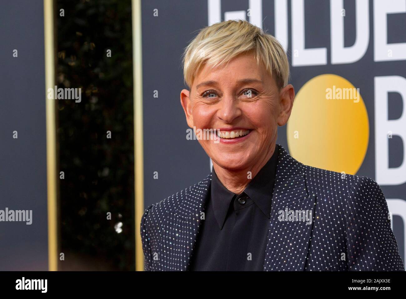 Beverly Hills, Los Angeles, USA. 05Th Jan, 2020. Ellen DeGeneres assiste à la 77e assemblée annuelle Golden Globe Awards, Golden Globes, à l'hôtel Beverly Hilton à Beverly Hills, Los Angeles, USA, le 05 janvier 2020. | conditions dans le monde entier : dpa Crédit photo alliance/Alamy Live News Banque D'Images
