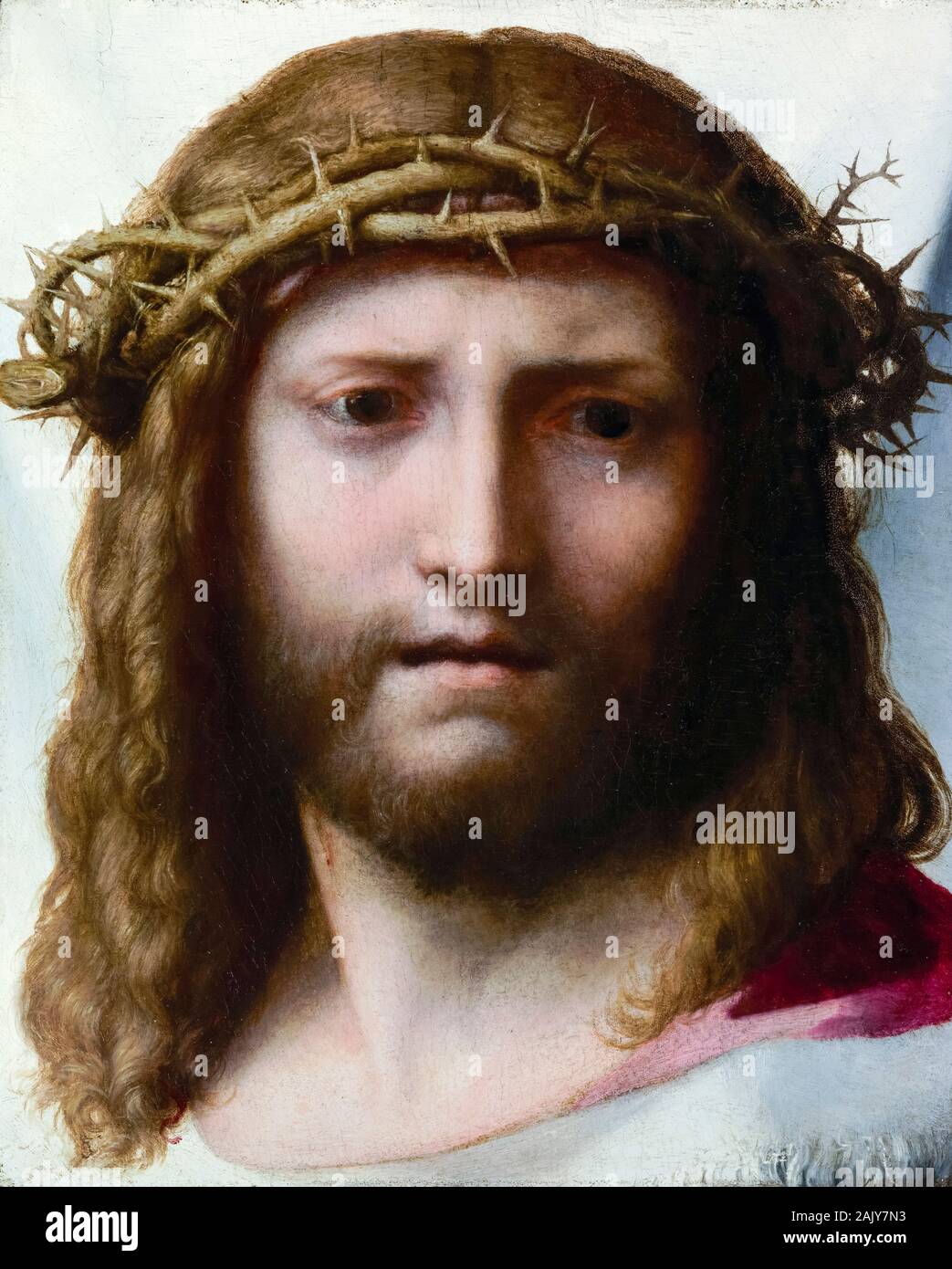 Antonio da Correggio, peinture, chef de Christ, 1525-1530 Banque D'Images