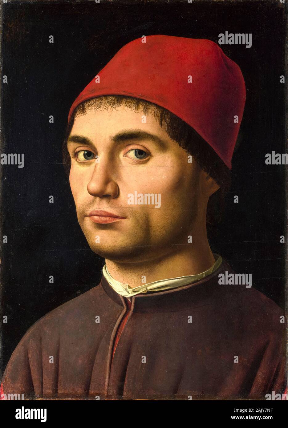 Antonello da Messina, self portrait, Portrait d'un homme, 1475-1476 Banque D'Images