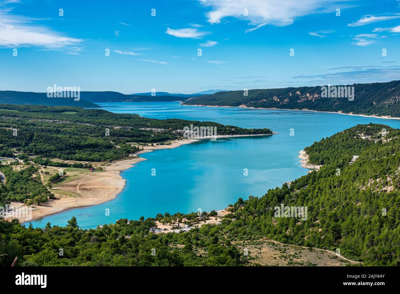 Lac de Sainte-Croix, Gorges du Verdon, Gorges du Verdon Provence-Alpes-Côte d'Azur, Provence, France, Europe Banque D'Images
