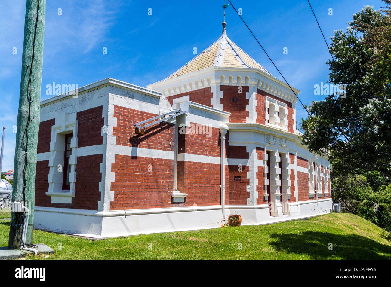 Observatoire fédéral, par John Campbell, 1907, style architectural baroque édouardien, jardin botanique, Wellington, Nouvelle-Zélande Banque D'Images