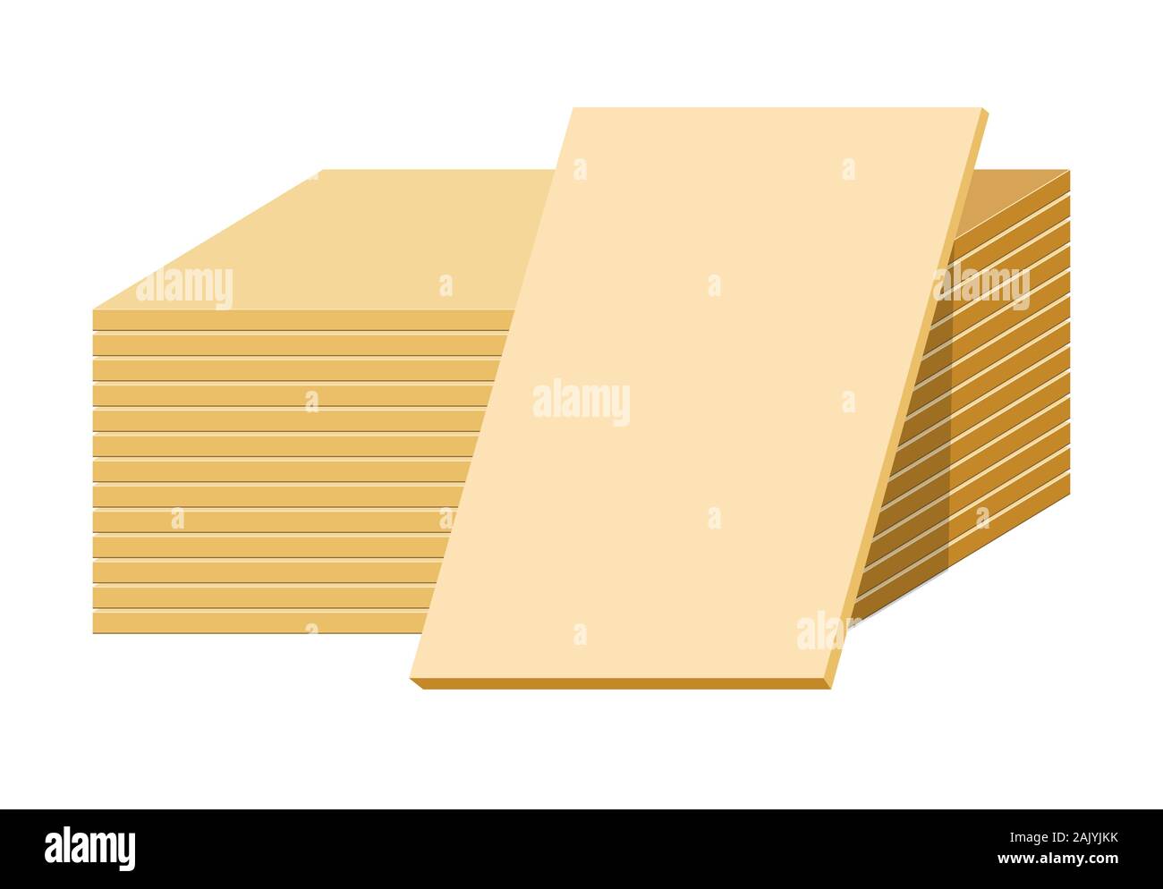 Panneaux de gypse ou de cloisons sèches, matériau de construction Illustration de Vecteur
