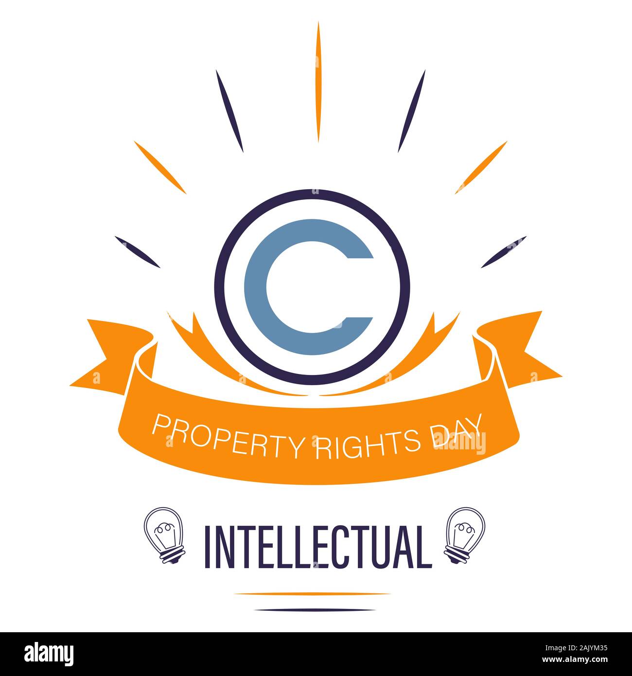 Symbole de copyright icône isolée, droit de propriété intellectuelle Illustration de Vecteur