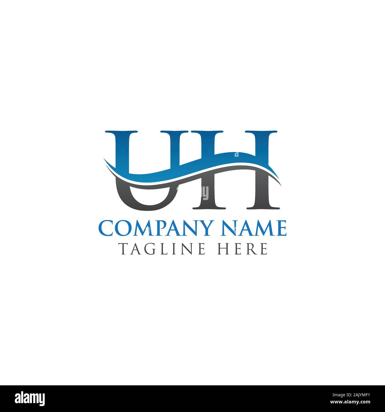 Lettre initiale euh Logo Design Vector Modèle. Euh Lettre Logo Design Illustration de Vecteur