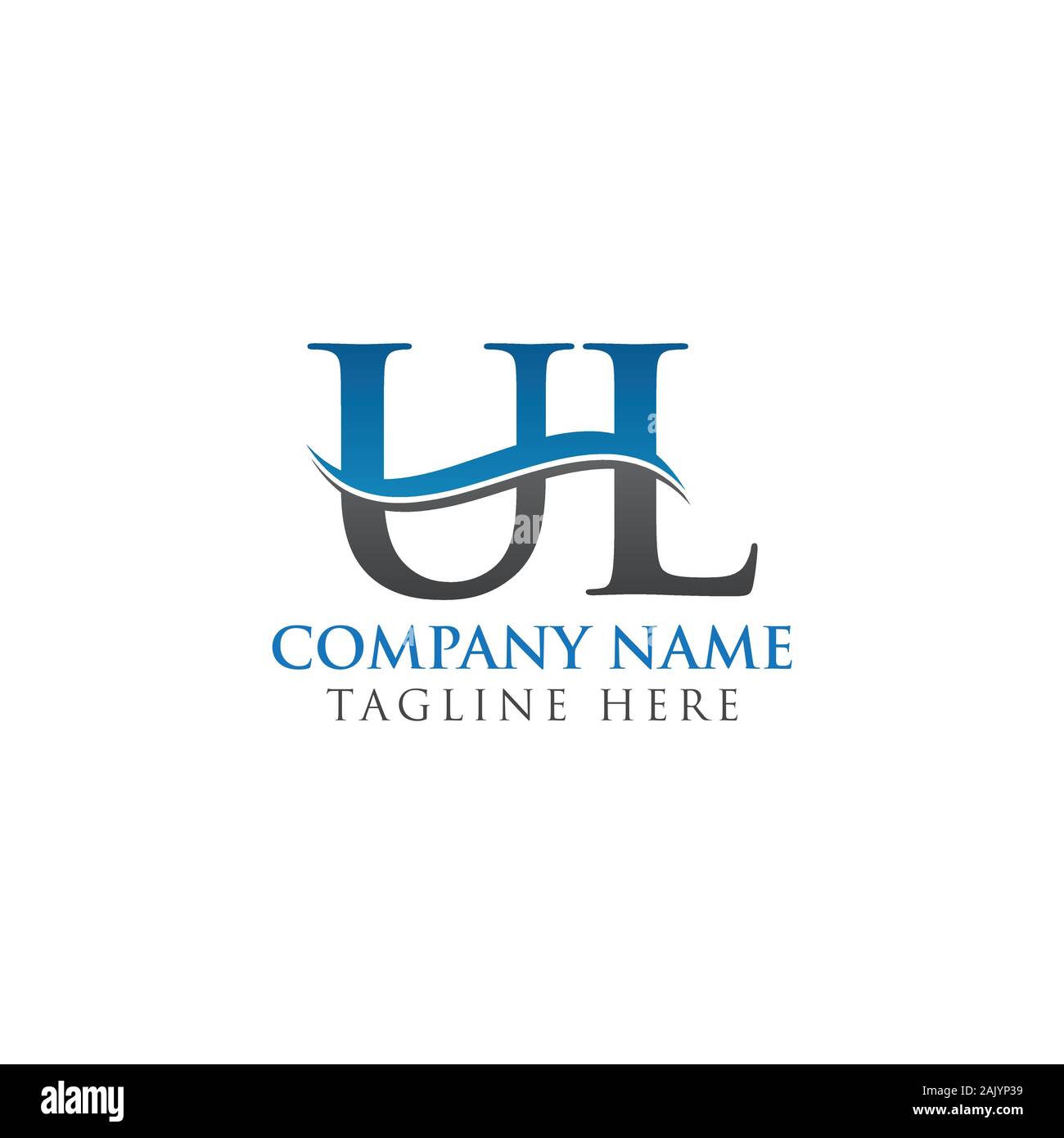 Lettre initiale de conception de logo modèle vecteur UL. Lettre UL Logo Design Illustration de Vecteur