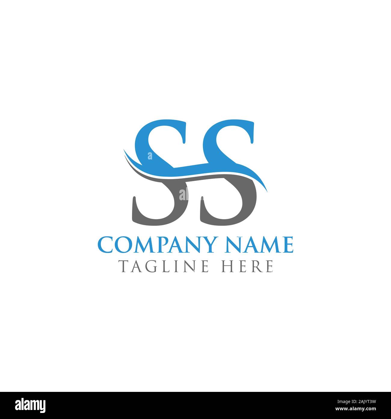 Lettre initiale de conception de logo SS modèle vectoriel. Lettre SS Logo Design Illustration de Vecteur