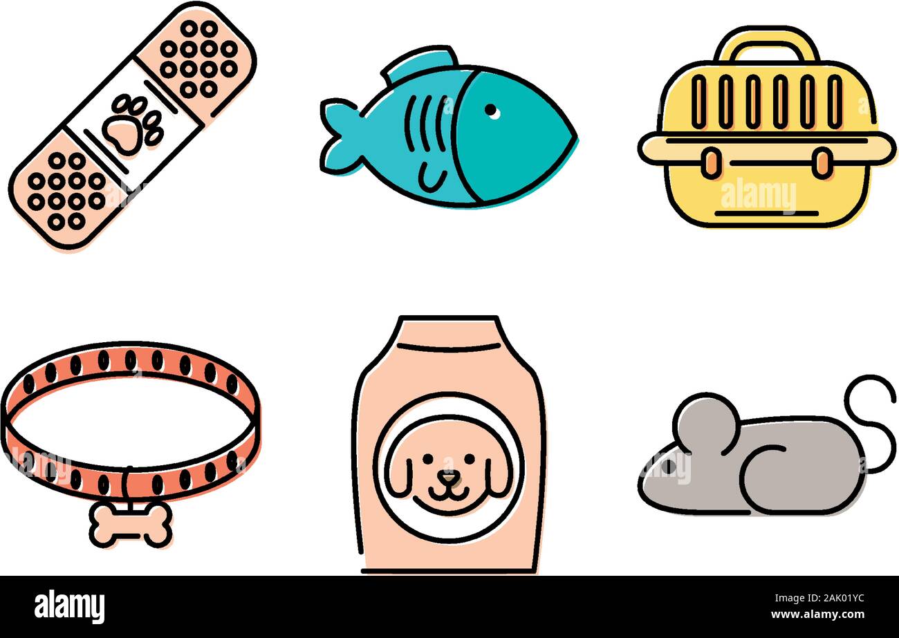 Ensemble d'icônes et d'accessoires Illustration de Vecteur