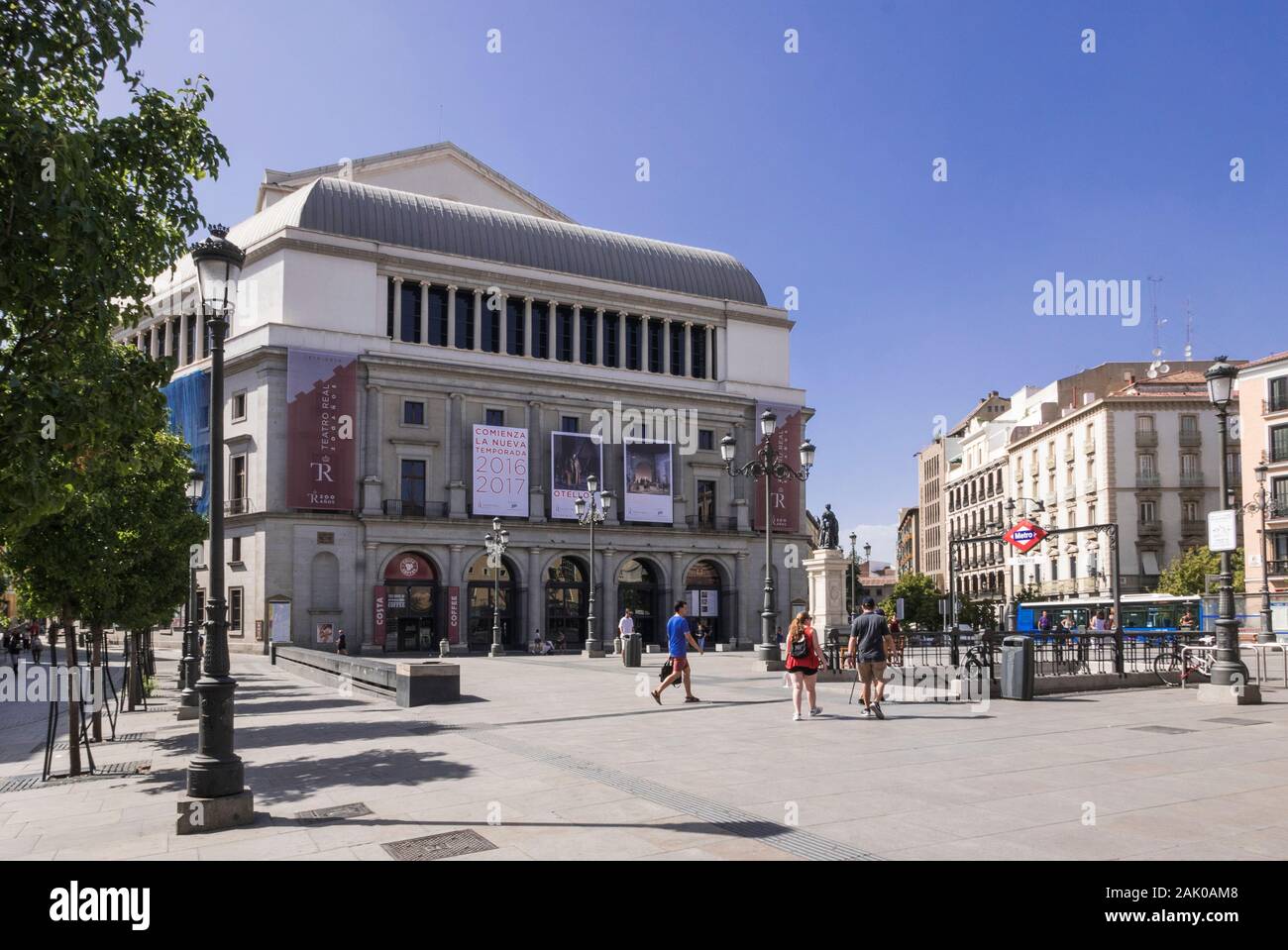 Le Théâtre Royal de Madrid, Espagne Banque D'Images