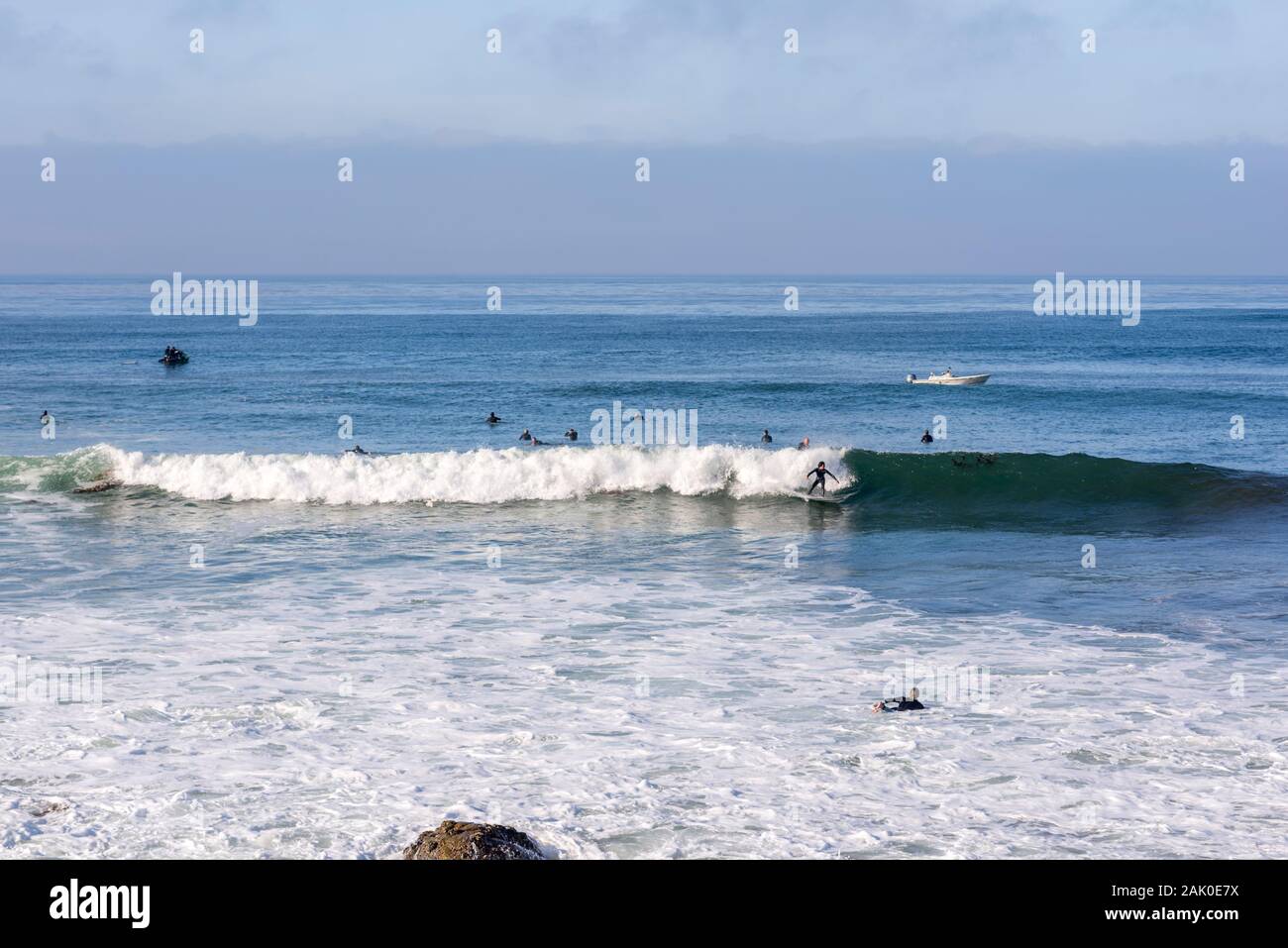 Scène d'hiver côtières au Cabrillo National Monument. San Diego, Californie, USA. C'est la vue de la zone de la marée Piscines Point Loma. Banque D'Images