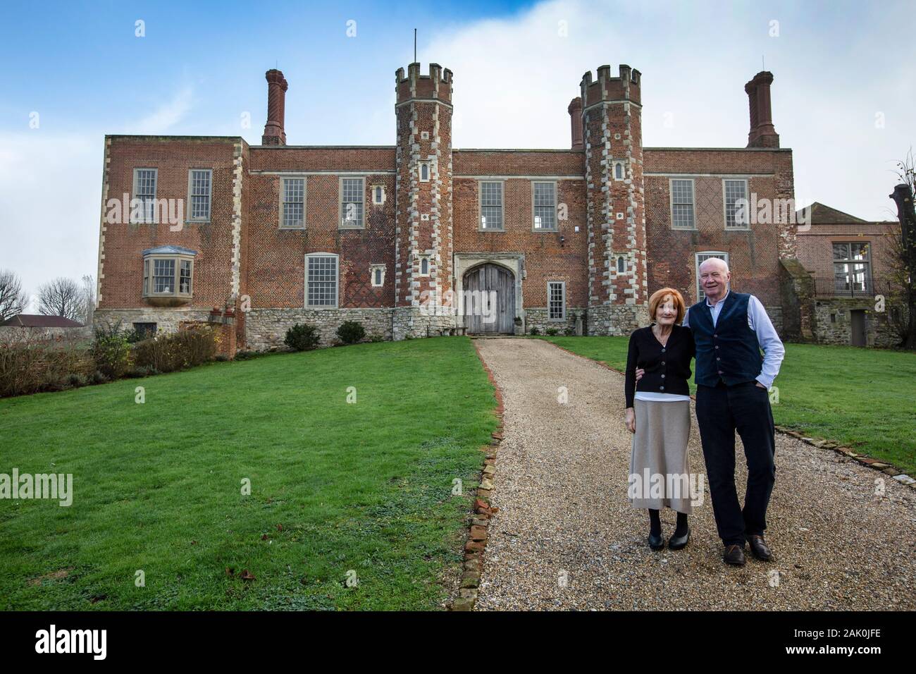 À l'intérieur de Shurland Hall, la chambre qu'a été l'hôte de Henry VIII, la RAF et Winston Churchill's des leçons de pilotage, sur l'île de Sheppey, Kent, UK Banque D'Images