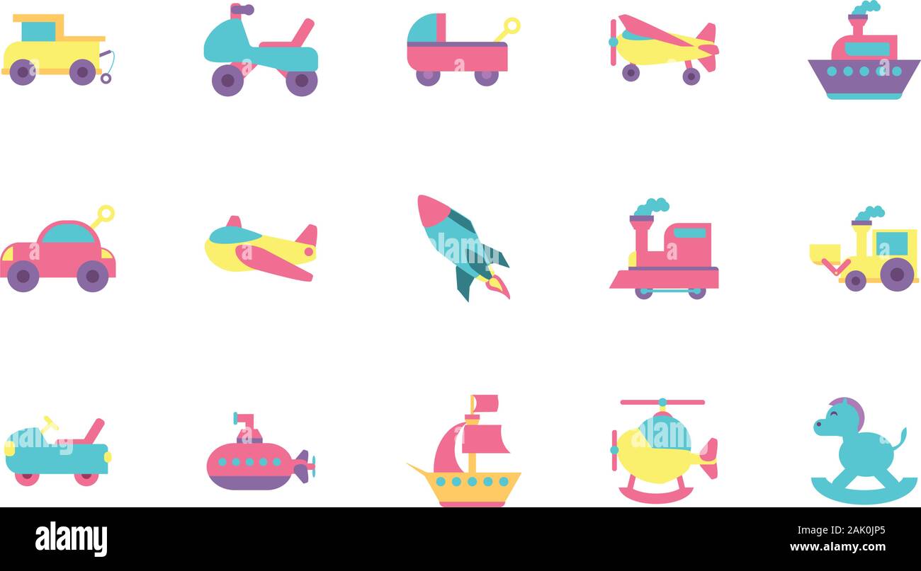 L'icône de jouets design d'un jeu d'enfant amusant jeu d'objets cadeaux et peu présent thème Vector illustration Illustration de Vecteur